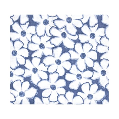 Image of Hudson Baby Unisex Baby Cotton Flannel Receiving Blankets 4-Pack, Blue Cosmos, One Size