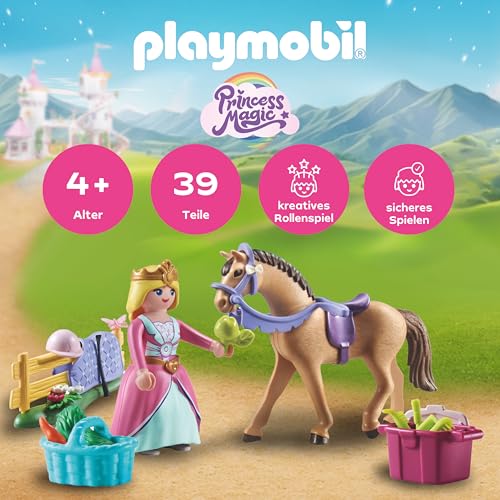 PLAYMOBIL | Princess Magic | Prinzessin mit Pferd | Prinzessinnenspielzeug | Spielzeug für Kinder ab 4 Jahren | 71801 – Ansicht 2