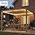 Outsunny Louvered Pergola with Solar LED Lights, 10' x 10' Outdoor Pergola Metal Patio Hardtop Gazebo with Adjustable Metal Louvered Roof, Drainage Gutters, Handle for Deck, Brown