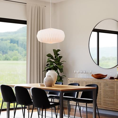 Lámpara de papel origami colgante de techo E27 para iluminación Boho de salón