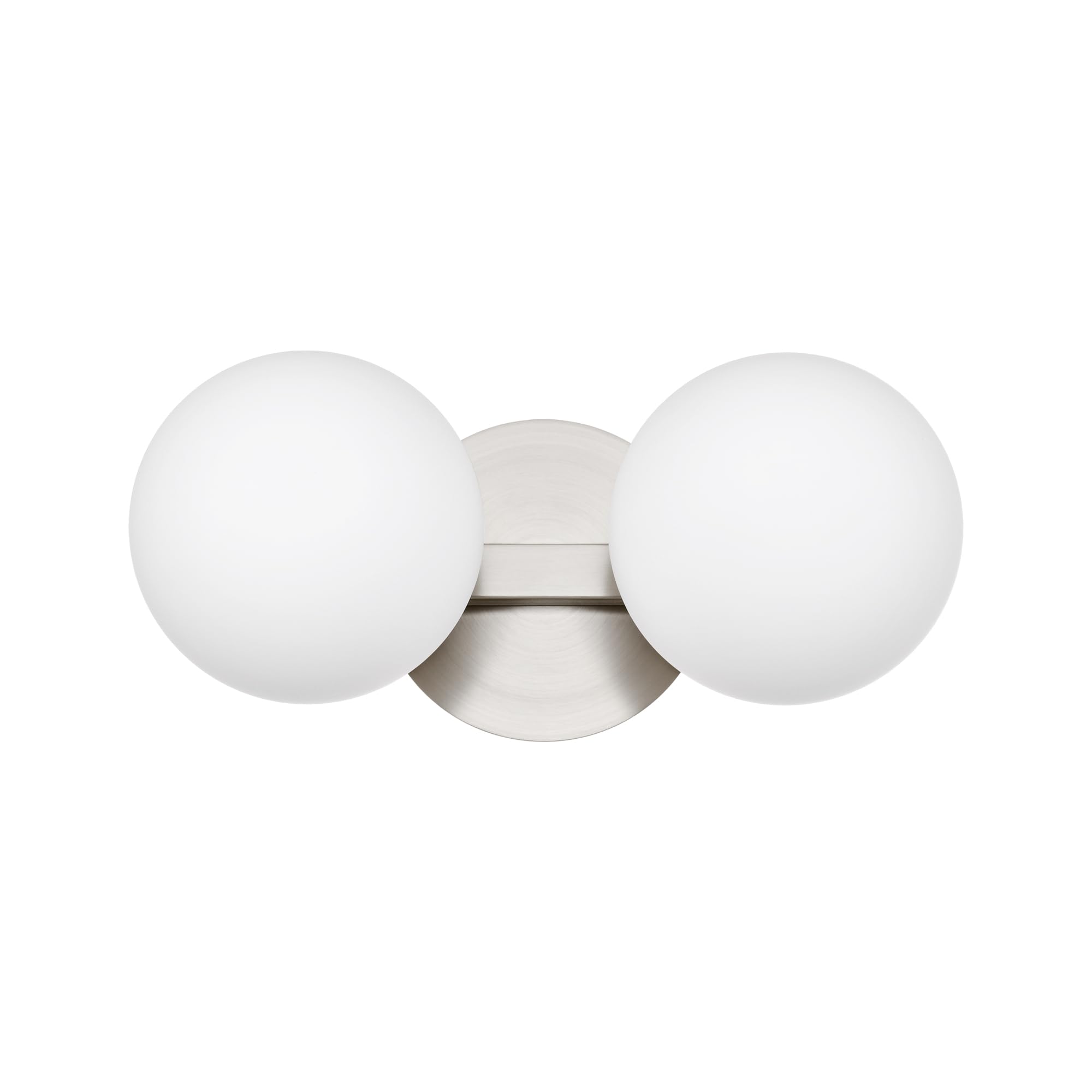 Photo 1 of Bathroom Vanity Light Fixtures, Modern 2 Lights Globe Wall Sconce Lighting Brushed Nickel, Porch Wall Mount Light Fixture for Bathroom, Mirror Cabinets Hallway Stairs (Brushed Nickel, 2-Light)