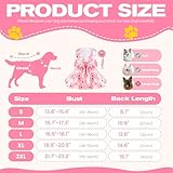 Hundekleid für weibliche Kleine Hunde,Hund Kleider Geschirr und Leine,Dog Kleid für kleine Hunde,Sommerkleid für small Haustiere,Mädchen-Hundekleid für Kleine,Mittelgroße Haustiere (L)