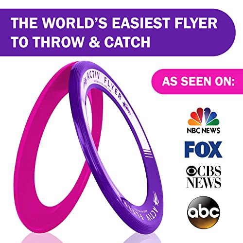 Activ Life Frisbee Ring For Kids (2 Pack, Pink & Purple), Flying Ring Frisbees With Whole In Center, Outdoor Toys & Easter Basket Stuffer Gift For Kids #TOP1