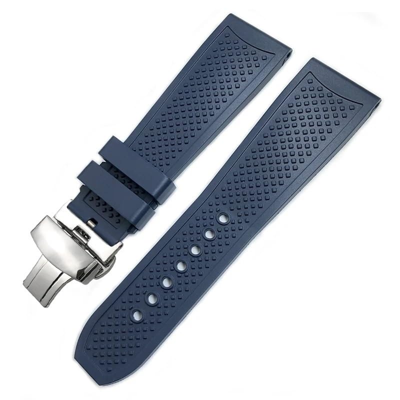 Bracelet de sangle de montre silicone caoutchouc souple 22mm