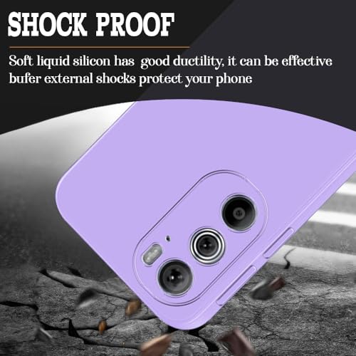 Image of Back Cover for Motorola Edge 30 Pro 5G | Full Camera Protection | Premium Liquid Silicon Case | Flexible Bumper Case for Motorola Edge 30 Pro 5G (Purple)