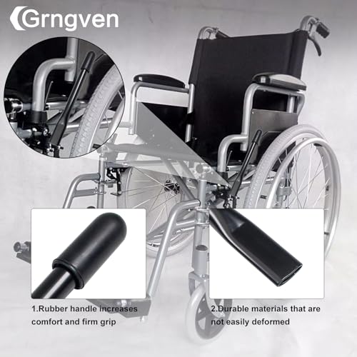 Image of 2 Pcs Wheelchair Brake Extenders, 8.6 Inch Handle Extenders Accessories for Disabled Wheelchair Heavy Duty Backrest Stroller Handle (Pack of 4)