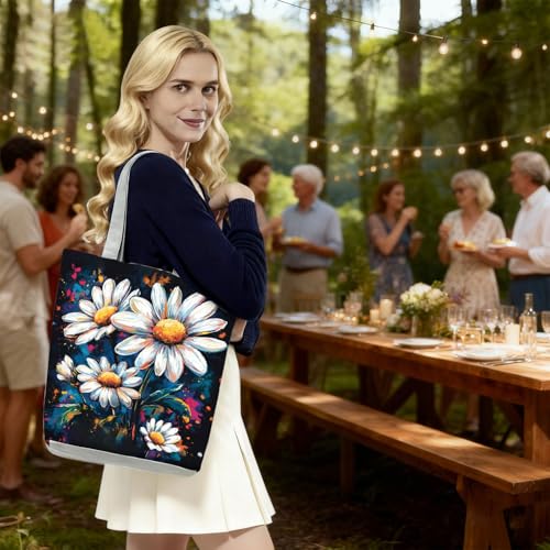 Bolso Tote Daisy Estampado Blanco para Mujer miniatura 3