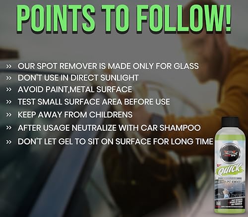 Image of AUTO SPA Car Glass Water Spot Remover Gel - 200ML | Removes Hard Water Stains, Mineral Deposits and Smudges for Spotless Clear Glass | Ideal for Car Windshield, Windows
