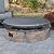YANGSHILEI Firepit Covers Round for In Ground Firepit, 44-50 Inch Waterproofing Outdoor Patio Built in Fire Pit Cover, Large Backyard Fire Pit Cover Round for Protection Against Rain and Snow, Grey