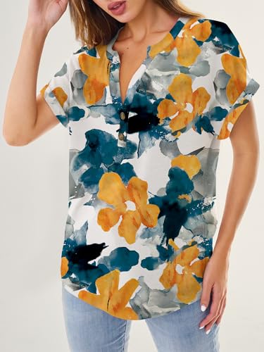 Save 40% on Women's V-Neck Henley Tops - Use Code UTMRSQMD