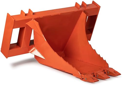 Titan Attachments Cubo de tocón extremo naranja fabricado en Estados Unidos, excavadora de removedor de tocones de pala para árbol de minicargadora,