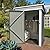 GUNJI 5 x 3 FT Shed Outdoor Storage Shed Metal Garden Shed with Lockable Door Outside Waterproof Tool Shed for Backyard, Patio, Lawn (Gray)