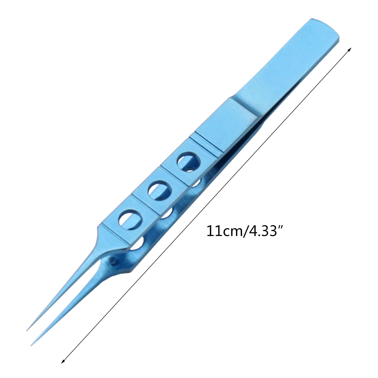 Pinzas para párpados de acero inoxidable 11 cm plataforma de gancho sin dientes quirúrgicas
