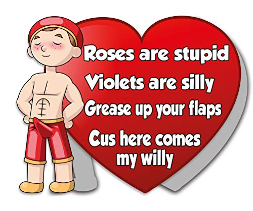 Poem Card For Her - Girlfriend - Wife - Partner - Fiancee - Valentines Day - Birthday - Anniversary - Funny - Rude - Die Cut Greeting Card (Poem 6)