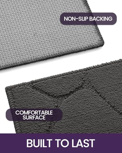 Paillasson d'entrée absorbant pour stopper la boue tapis grand format lavable anti-glisse - 4