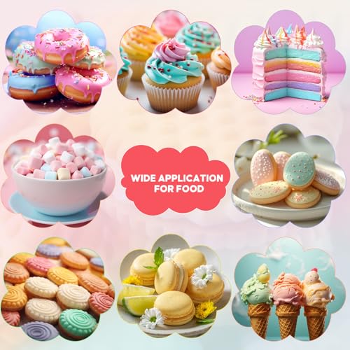 Image of Cherrysea Food Coloring for Cake Decorating Macaron Edible Food Dye for Baking Royal Icing Cookie Supplies Gluten Free 7x12ml Food Grade Liquid Food Color Kits, 0.4 Fl. Oz /Bottles