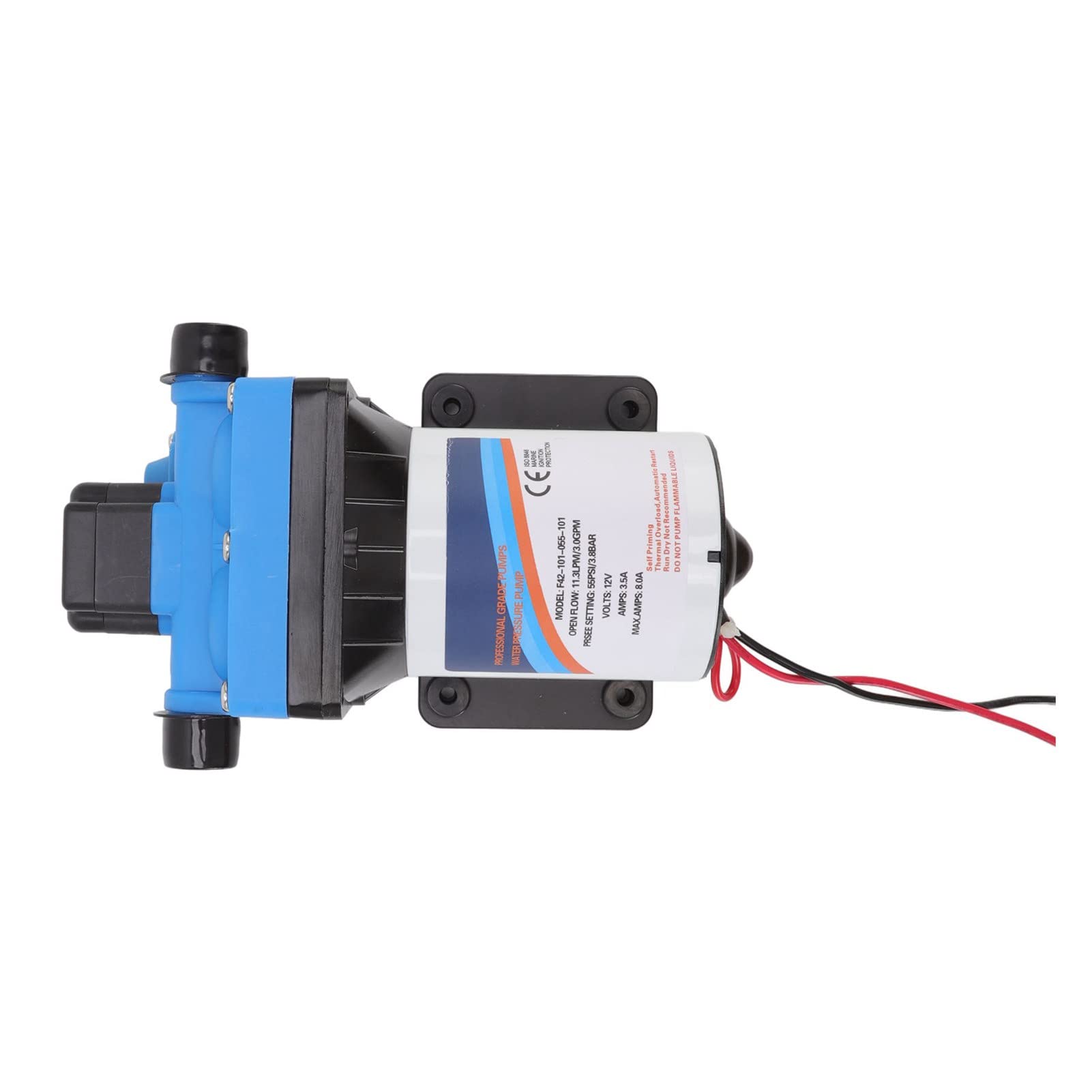 Eujgoov Bomba de Agua para Vehículos Recreativos de 12 V, Bomba de Agua para Vehículos Recreativos con Placa de Hierro, Bomba de Agua para Vehículos Recreativos de 12 V, Rosca Externa