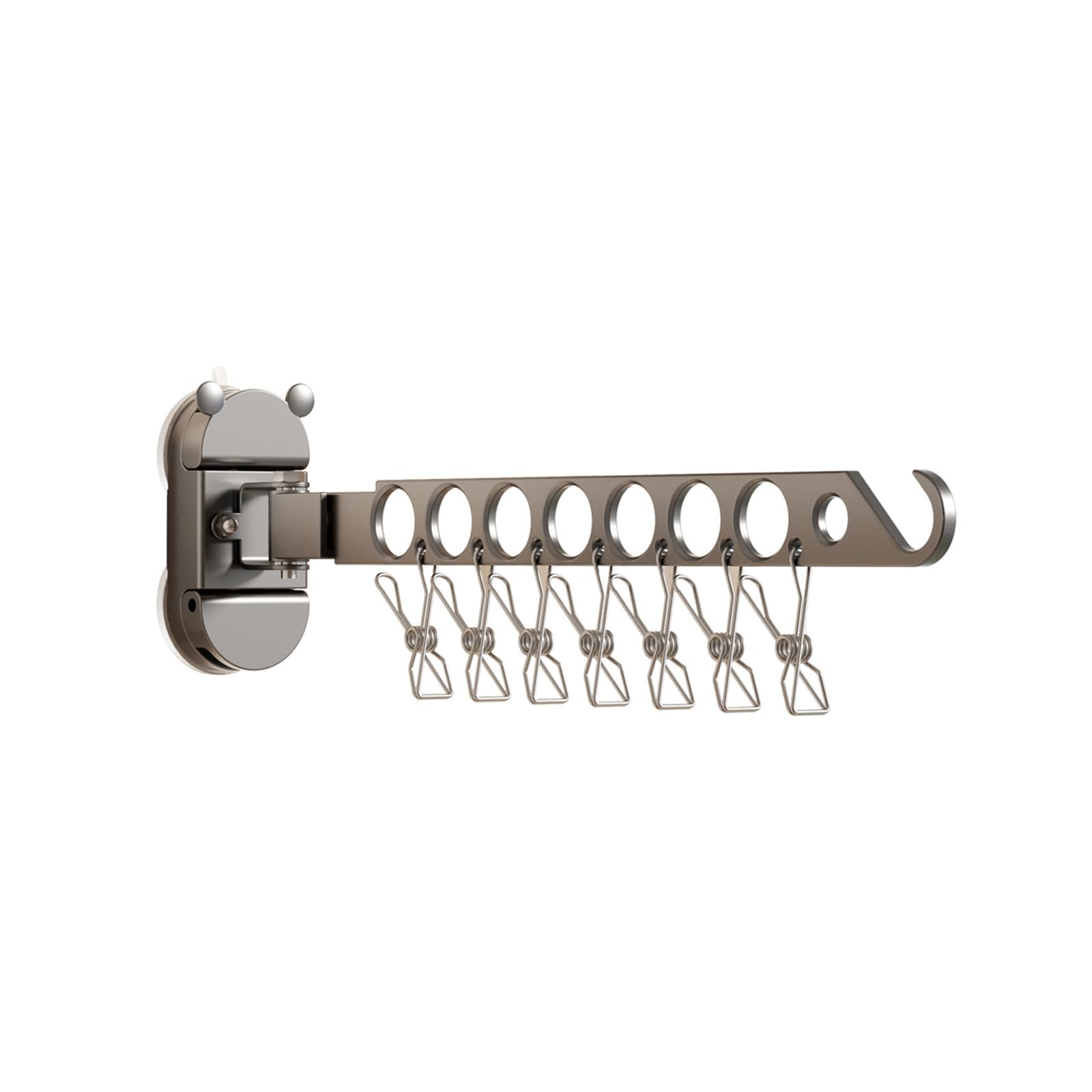 Rustproof Aluminum Suction Drying Rack Wall Storage Solution Heavy Load Capacity Stand for Towels Bedding Strong Suction Clothes Rack