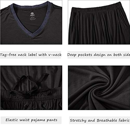 Image of JINSHI Women's Pajamas Set Short Sleeve Top and Capri Pants Lightweight Sleepwear Comfy Pjs Lounge Set with Pockets