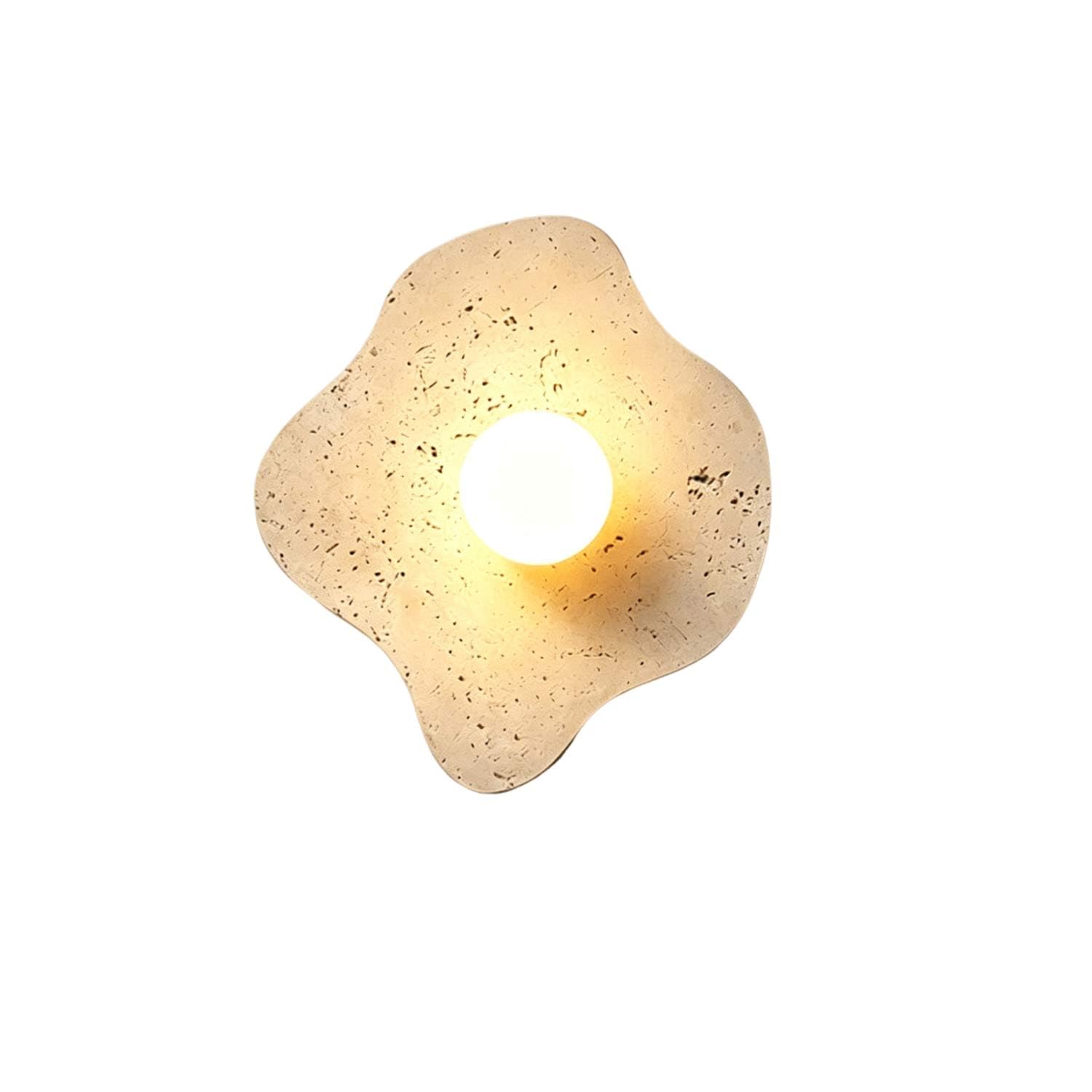 USMJQVZ Wabi-Sabi Travertine 3000K Wall Sconce Natural Creative Design LED Minimalist Stone Wall Lamp Lights for Bedroom Hallways Staircases Hotel Bars Cafes