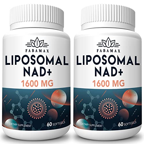Image of 1600 mg Liposomal NAD Supplement, 98% Pure NAD+ Supplement, Superior Absorption, Alternative to Nicotinamide Riboside or NADH to Boost NAD+ for Aging Defense, Energy, Longevity, 120 Softgels