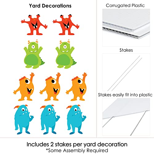 Monster Bash - Lawn Decorations - Outdoor Little Monster Birthday Party Or Baby Shower Yard Decorations - 10 Piece #TOP5