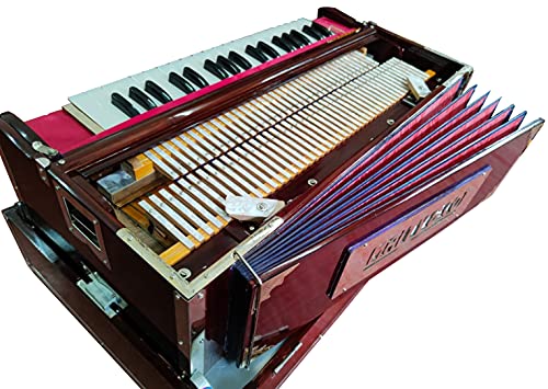 Ladies Scale Changer Kolkata Harmonium 9 Stoppers 3¾ Octaves Gorgeous Lacquer Polish On Full Teakwood Construction Male Female Bass Premium Palitana Reeds #TOP11