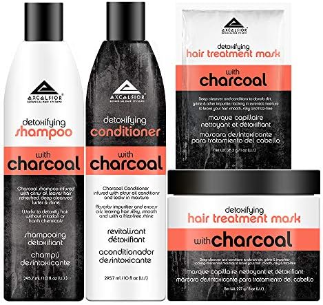 Excelsior Detoxifying Charcoal Hair Care Collection Set 4 Piece