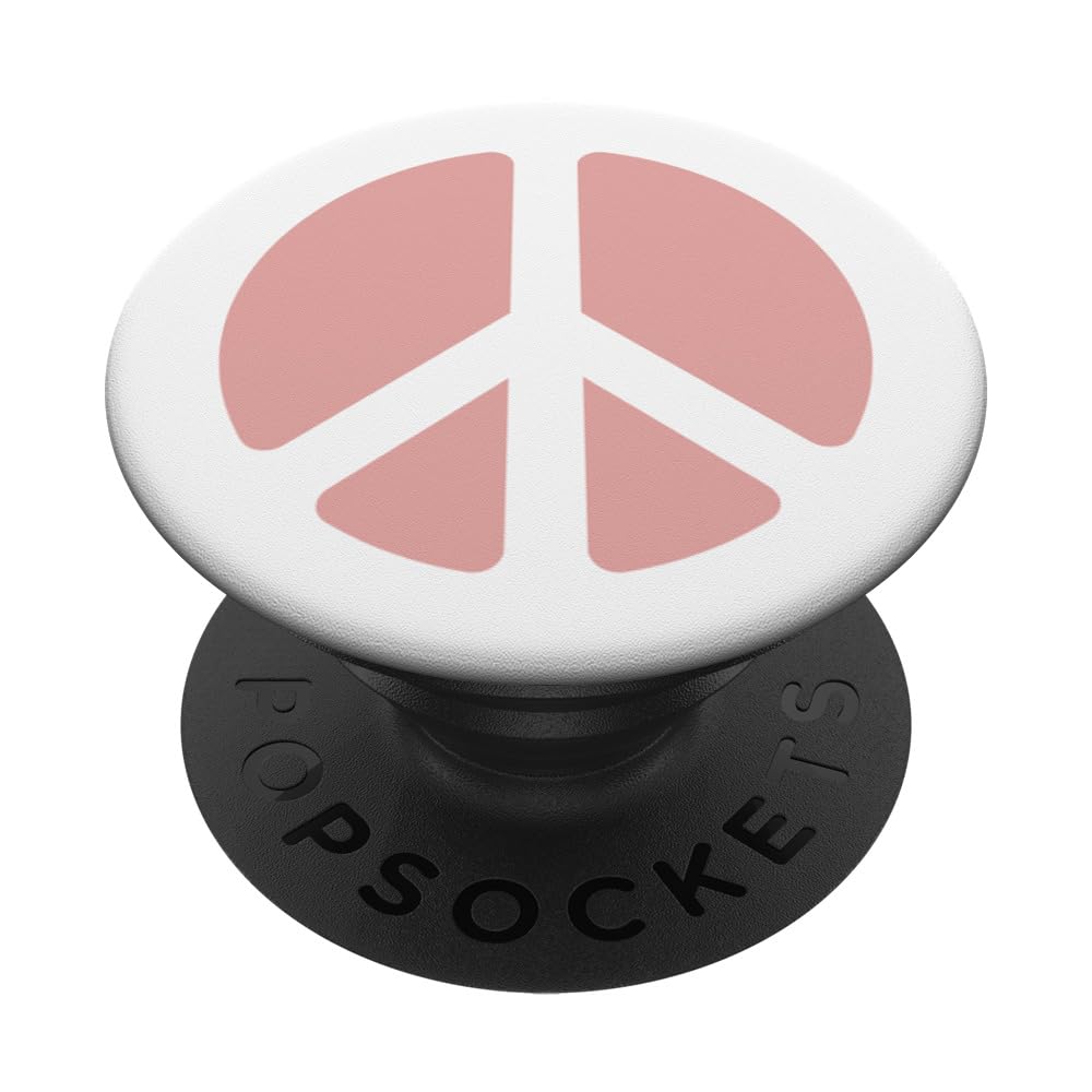 White Rose Peace Sign PopSockets Adhesive PopGrip
