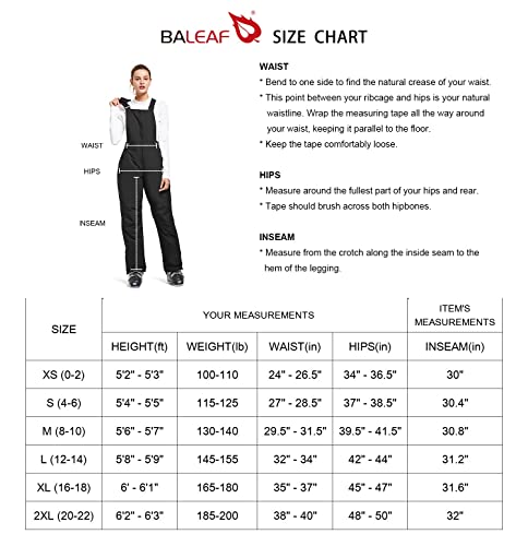 BALEAF Damen Skihose Wasserdicht Wanderhose Softshellhose Winter Warm Gefüttert Outdoorhose Latzhose Trägerhose Snowboardhose Skifahren – Bild 7