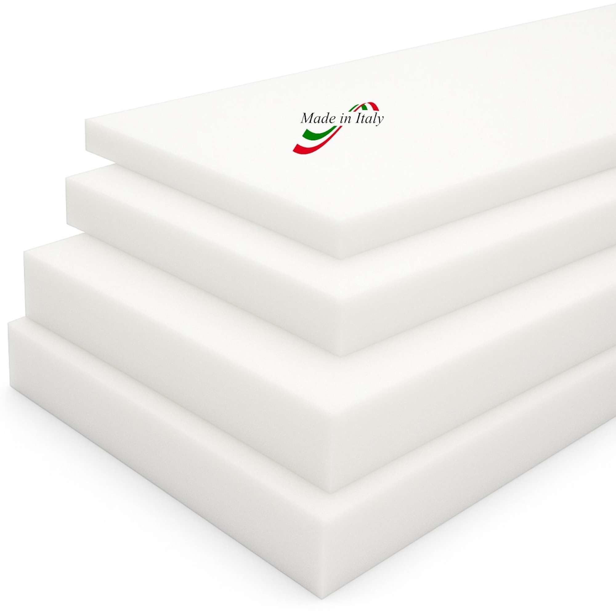 TENDEEVOLUTION Gomma EVA, Gommapiuma per Imbottitura 200x100 cm, Densità 30, Spessore 1-10 cm. Schiuma EVA a Cellula Chiusa, Gomma EVA Bianca per Nautica, Fai da Te e Imbottiture (Spessore 3 cm)