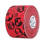  Venda Tape Neuromuscular 5 x 5 Calavera roja-Unidad