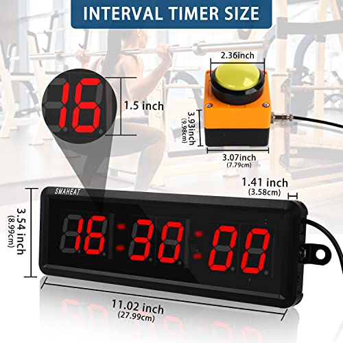 image for SMAHEAT Fitness Timer with Stopwatch Button, Suitable for School/exam/