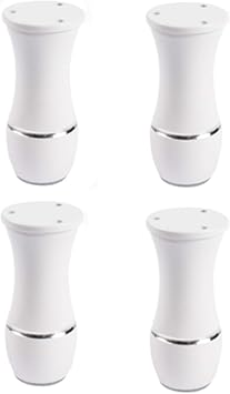 Table Legs - Table Cabinet Cupboard Feet DIY - Modern Sofa Legs - Solid Copper Material, Strong Bearing Capacity, Used for TV Cabinet Coffee Table Bed Chair Set of 4 Legs,White,15cm/5.91in