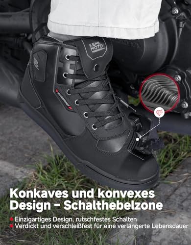Chaussure moto homme imperméable avec support de cheville