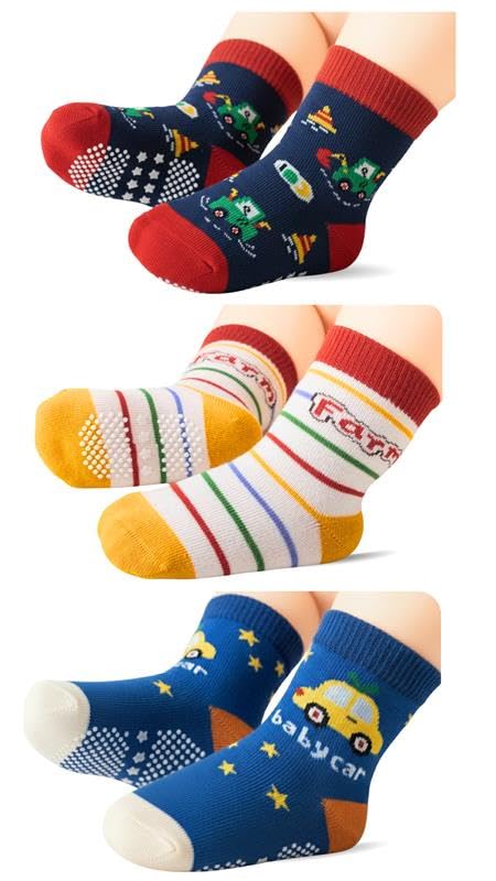 Kids Cotton Socks | Assorted Colours, Breathable & Skin-Friendly, Anti-Skid Soft Socks for Baby, Toddler & Children (0–5 Years, Boys & Girls)-image-29