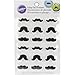 Wilton 710-0229 Mustache Icing Decorations, 18-Pack