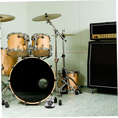 Soporte de base para patas de tom, aleación, color plateado, compatible con baterías y percusión miniatura 5