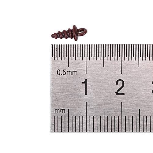 50 Viti Per Esche Da Pesca Alla Carpa Con 20 Perline Di Connessione E Anello Rotante, Accessori Da Pesca, Nere, In Acciaio E Plastica TPR