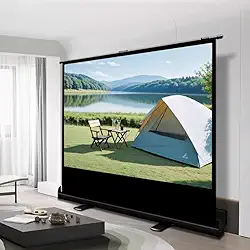 Tela Do Projetor Pull Down 20/60 Polegadas Tela De Projeção Para Carro Tela De Projetor De Mesa Mini Tela De Filme Autoportante Pull-out, 20"-4:3