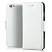 Produktbild Saxonia iPhone 6 / 6S Tasche Hülle Flip Case Schutzhülle Handytasche mit Kartenfach und Magnetverschluss Weiß