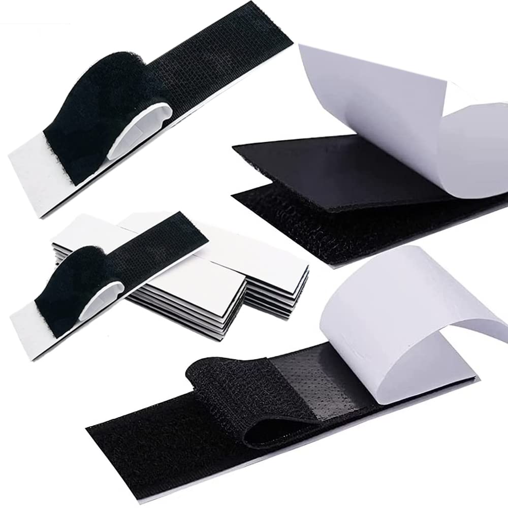 Velcro Fasten Mounting Tape with Self Adhesive | 15 Sets | 1 inch x 4 inch | Velcro Tape for Home, Office, School, and Other Craft Applications