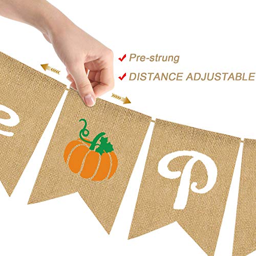 Jute Burlap Little Pumpkin Banner Baby Shower Birthday Party Decoration #TOP3