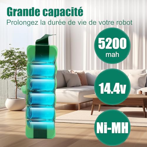 Batterie Lithium 5200mAh haute capacité pour iRobot Roomba 500-800 - 2