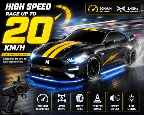 noxir RC Drift Car 1:22 Scale Mustang - Image 4