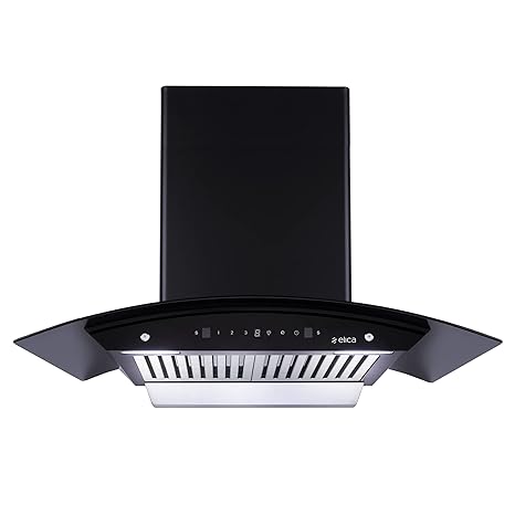 Elica 90 cm 1200 m3/hr Autoclean Kitchen Chimney (WD BF 906 HAC LTW MS NERO, Motion Sensor Control, Black)