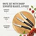 Victorinox 6.7833.6 Swiss Classic Tomato and Table Knife Set for Everyday Family Dining Serrated Blade in Black, Set of 6