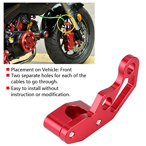 Braçadeiras de linha de freio de motocicleta, liga de alumínio motocicletas freio embreagem cabo gra