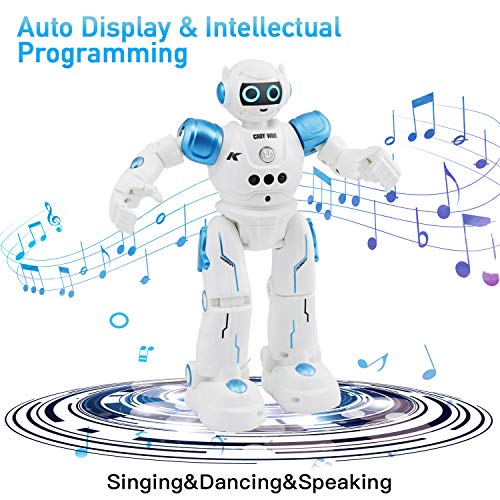 KingsDragon Robot Toys RC Robot for Kids Rechargeable Intelligent Programmable Robot with Infrared Controller,Remote Control Robots Gesture Sensing Robot,Interactive Walking Singing Dancing (Upgraded) - Thumbnail 5