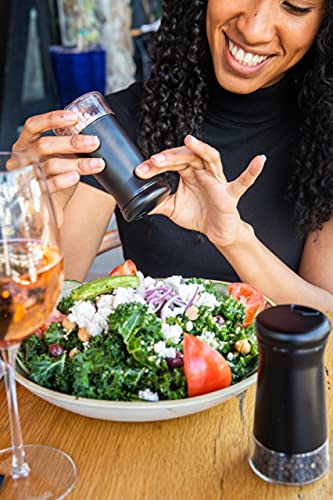 Home Ec Original Glass Salt And Pepper Shakers Set With Adjustable Pour Holes - Stainless Steel Salt Shaker And Pepper Shaker - Farmhouse Salt And Pepper Shaker Set For Salts And Spices #TOP7